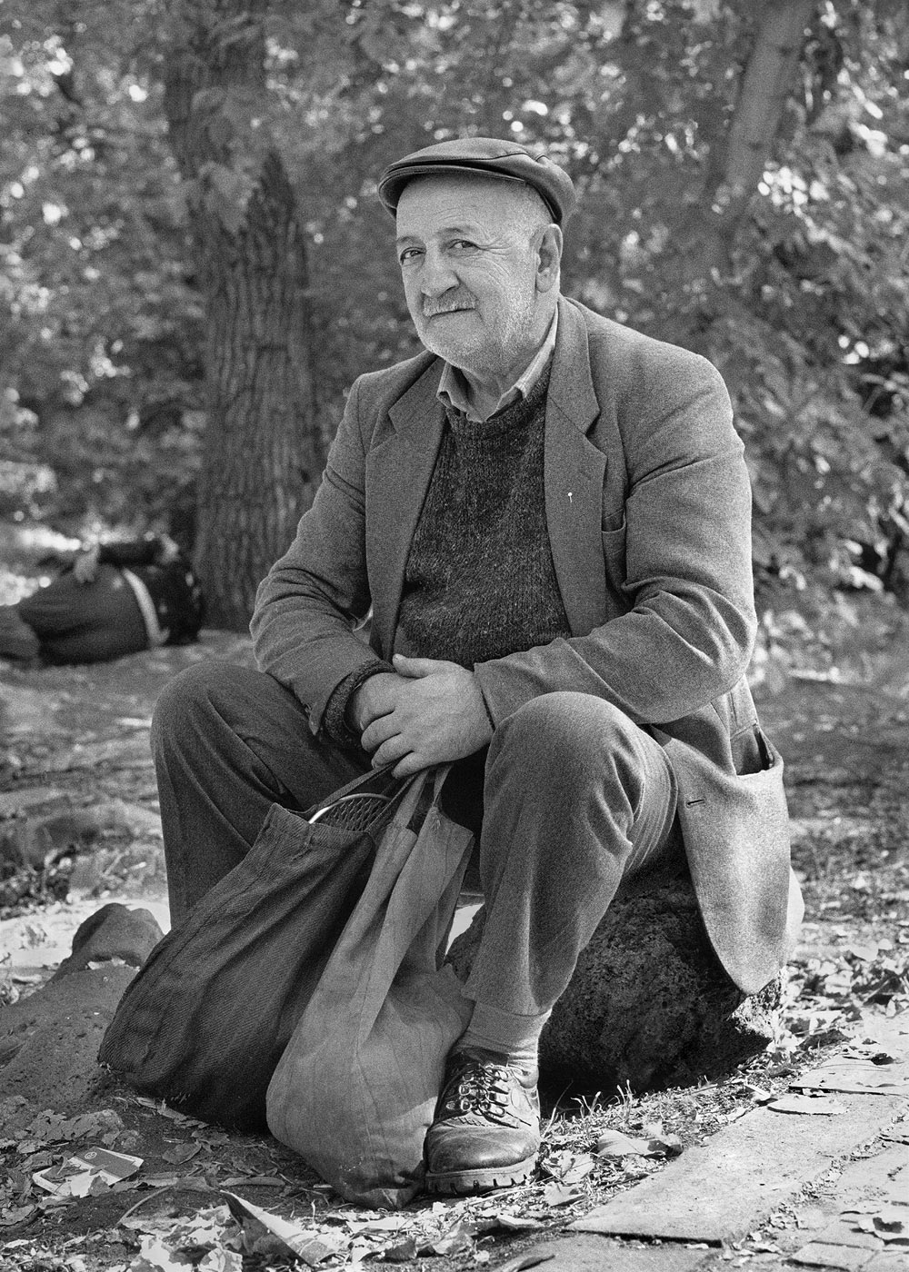 Man in park, Yerevan, 1999